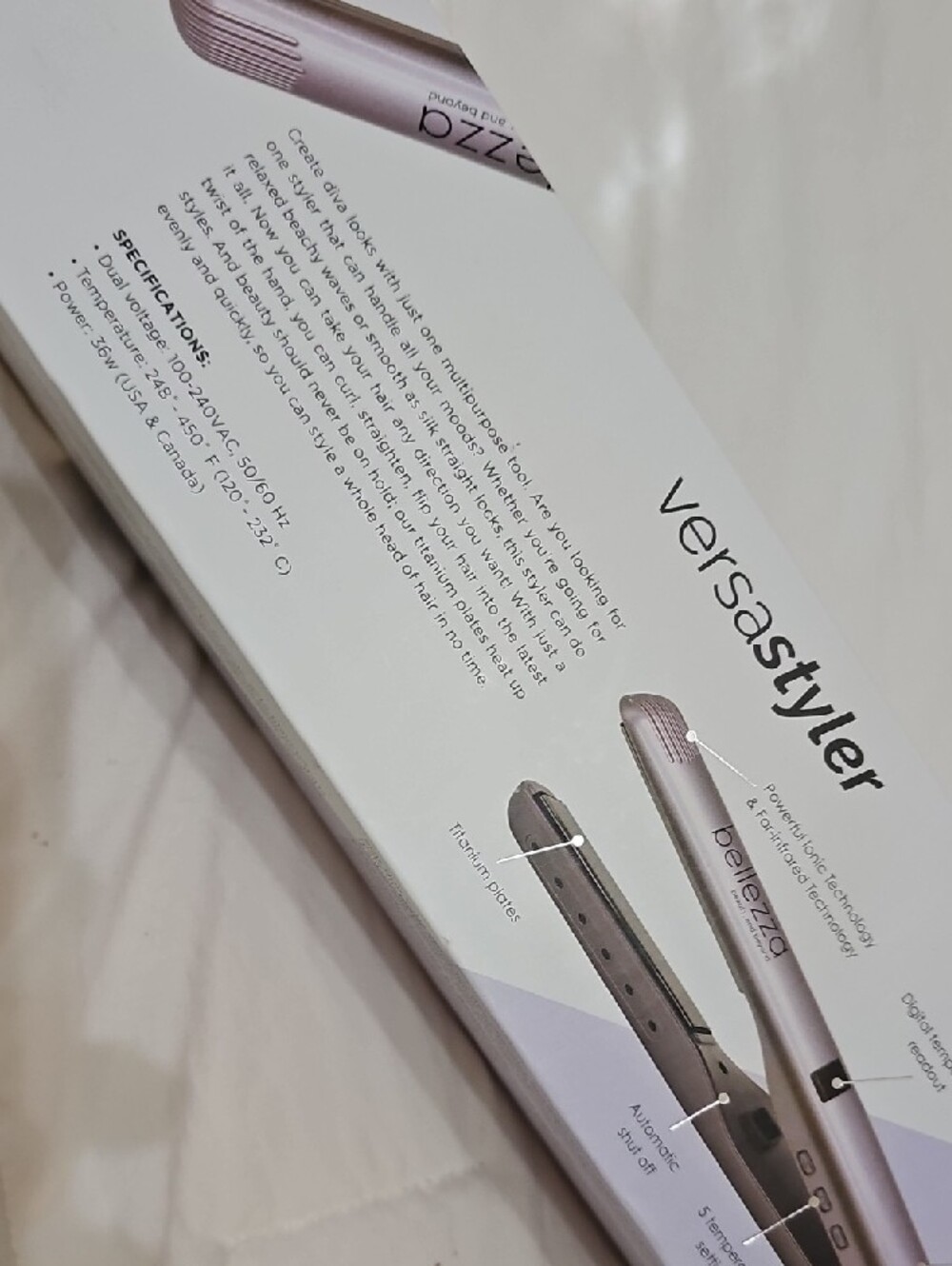 Versastyler Lavender Titanium Hair Straightener & Curler - Picture 10 of 11